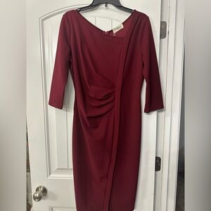 AISIZE Women's Retro Classy V-Neck Stretch Wrap Bodycon